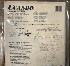 UCANDO U00320 6’X6’ Playhouse Plans Rebagged With Material List NOS W/Templete