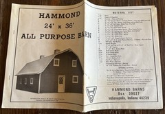 ALL PURPOSE 24’x36’ BARN Vintage Hammond Barn Plans Homesteading Farm Buildings