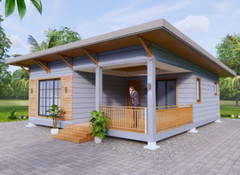 26×30 Feet Small House Plan 8×9 Meter 2 Beds 2 Bath Shed Roof PDF (A4 Hard Copy)