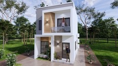 17×23 Feet Small House Plans 5×7 Meter 2 Bed 2 Bath PDF Plan (A4 Hard Copy)