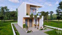 16×30 Feet Small House Plan 4.7×9 Meter 2 Bed 2 Bath Hidden Roof (A4 Hard Copy)
