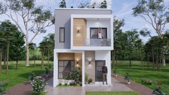 17×23 Feet Small House Plans 5×7 Meter 2 Bed 2 Bath PDF Plan (A4 Hard Copy)