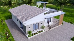 33×33 Feet Small House Plan 10×10 Meter 3 Bed 2 Bath Terrace PDF & A4 Hard Copy