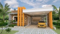 House Design 3d 10×18 Meter 33×59 Feet 3 Bedrooms Terrace Roof (A4 Hard Copy)