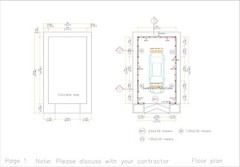 13×23 Feet 4×7 Meter 1 Car Garage Shed Plan PDF Plans (A4 Hard Copy)