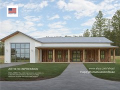 Great Oak Barn Barndominium Modern House Open Plan Design 68 x 38 – 3 Bed 2 Bath