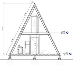 A-Frame Cabin Plans 22×36 – Modern Vacation Home – Tiny House Blueprints