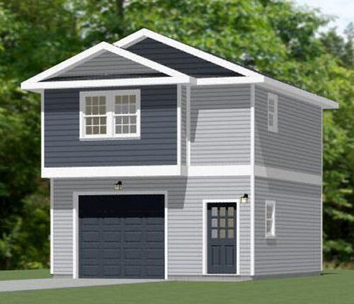 20×24 1-Car Garage — 888 sq ft — PDF Floor Plan — Model 11