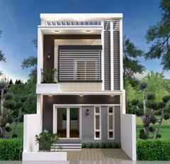20×40 Feet Narrow House Plan 6×12 Meter 3 Beds 4 Baths Terrace (A4 Hard Copy)