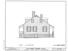 Traditional Colonial Style farmhouse, country home, 2 bedrooms, printed plans