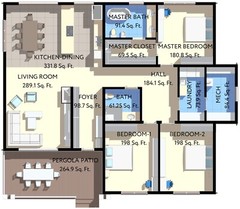 39’x49’ 3 Bed, 2 Bath Charming Single-Story House Architectural Build Plans PDF.