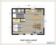 320SF Cabin w/ Loft DIY Plans – 16′ x 20′ Tiny House Build Instructions PDF