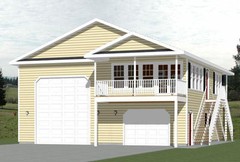 36×40 Apartment with 1-Car 1-RV Garage — 902 sqft — PDF Floor Plan — Model 1E