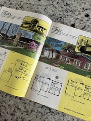 Vintage 1970 MCM Custom Large Ranch Homes Plans Design Catalog Atomic Blueprint