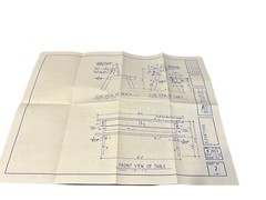 Vintage Manual UCANDO Picnic King Bench And Table Blue Print Design B2003 DIY