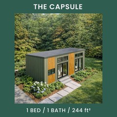 The Capsule Tiny House Blueprint Set (CAD File + Materials List)