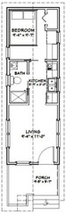 10×30 Tiny House — 300 sq ft — PDF Floor Plan — Model 1