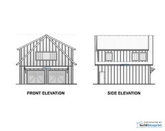 28′ x 28′ Two Car ADU Garage Loft Architectural Plans – PDF Download