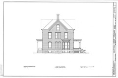 Victorian Foursquare house plans, traditional porches, bay window, PRINTED PLANS