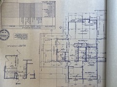COMPLETE 8 + Sheet VINTAGE A-Frame Cabin Blueprints National Plan RARE