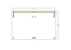 Timber Frame Carports Plan, 34’x22′ Wood Pavilion Blueprints