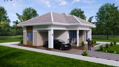 38×42 Feet House Plans 11.5×12.7 Meter 3 Bed 2 Bath Hip Roof PDF (A4 Hard Copy)