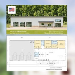 High Ridge Farmstead Modern House Open Plan Design 100 x 38 – 3 Bed 2 Bath – Dra