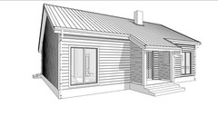Charming backyard cabin 3 Bed, Bath Architectural Build Plans PDF Download