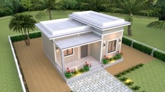 23×20 Feet Small House Plans 7×6 Meter One Bedroom Flat Roof (A4 Hard Copy)