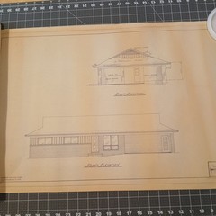 MCM 1966 House Blueprint Plans W.D. Farmer Homes Plan #246 1220 sf 60s Ranch Vtg