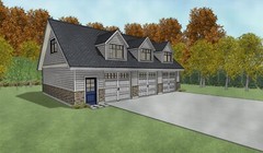 Triple Car / 3 Car Garage Plan / Architectural Blueprints – 43 x 30