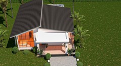 3-Bedroom Modern House Plan (Skillion Roof)