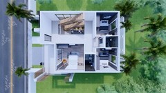 29×36 Feet House Plans 8.5×11 Meter 4 Bed 3 Bath Terrace Roof PDF & A4 Hard Copy