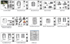 20’x42 1 Bed, 1 Bath Modern A-Frame Cabin Architectural Build Plans PDF.