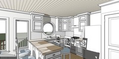 Small Cabin Plans 480 sq.ft. one bedroom full front porch FREE SHIPPING