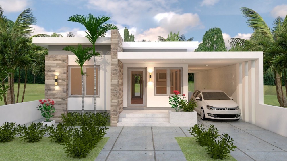 33×43 Feet House Design 10×13 Meter 3 Beds PDF Full Plan (A4 Hard Copy)