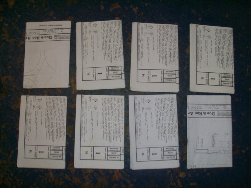Lot of 220 Bank Blue Prints and HVAC System Prints
