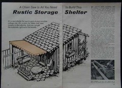 Rustic Cabin & Furniture with Chainsaw only 1966 HowTo build PLANS
