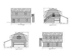 26’X36′- 36’X26′ GARAGE PLANS GAMBREL ROOF GARAGE PLANS 23-2636-GMB-11