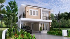 28×36 Feet House Design Plans 8.5×11 Meter 4 Beds 3 Bath PDF Plan (A4 Hard Copy)