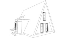 35’x51’ 3 Beds, 2 Baths Charming A-Frame Architectural Build Plans PDF Download.