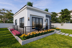 21×33 Feet Small House Plan 6.5×10 Meter 2 Beds 1 Bath Terrace PDF &A4 Hard Copy