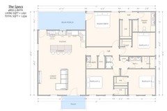 Modern Farmhouse House Plan | 4 Bedroom | 2.5 Bath | 1,691 Sq Ft