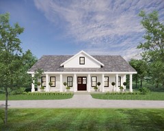 Custom House Design – Modern Ranch Farmhouse 1500 SF – Drawing Blueprint