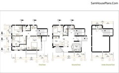 25×30 Feet Small House Plan 7.5×9 Meter 4 Beds 5 Baths Terrace (A4 Hard Copy)