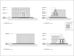 34’x28’ 1 Bedroom, 1 Bath Cozy A-Frame Cabin Architectural Plans PDF Download.
