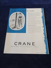 Vintage 1949 CRANE Kitchen Bath Brochures MCM Illustrated Home Design Plans C600