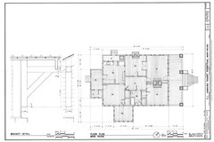 Traditional Bungalow, porch, 1 story, 2 bedrooms, printed architectural plans