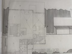 Vintage Architectural Drawings Vellum (Set of 4) House Plans Elevations 30×36