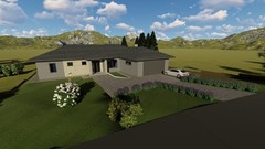 Modern 3 Bedroom 1.5 Bathroom House Floor Plans Blueprints CAD, 1953SQFT/181.4m2
